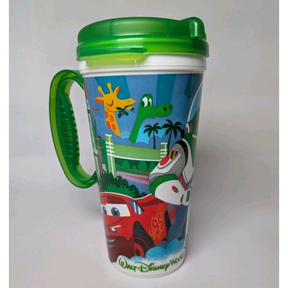 Vintage Whirley Walt Disney World Disney Pixar Travel Mug With Lid Cars cup Buzz